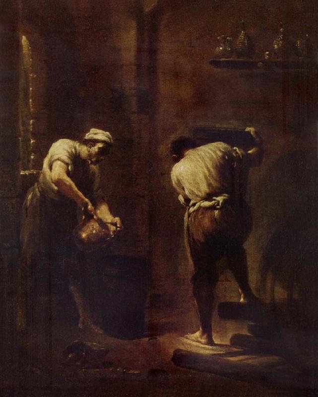 Giuseppe Maria Crespi Scene in a Cellar oil painting image